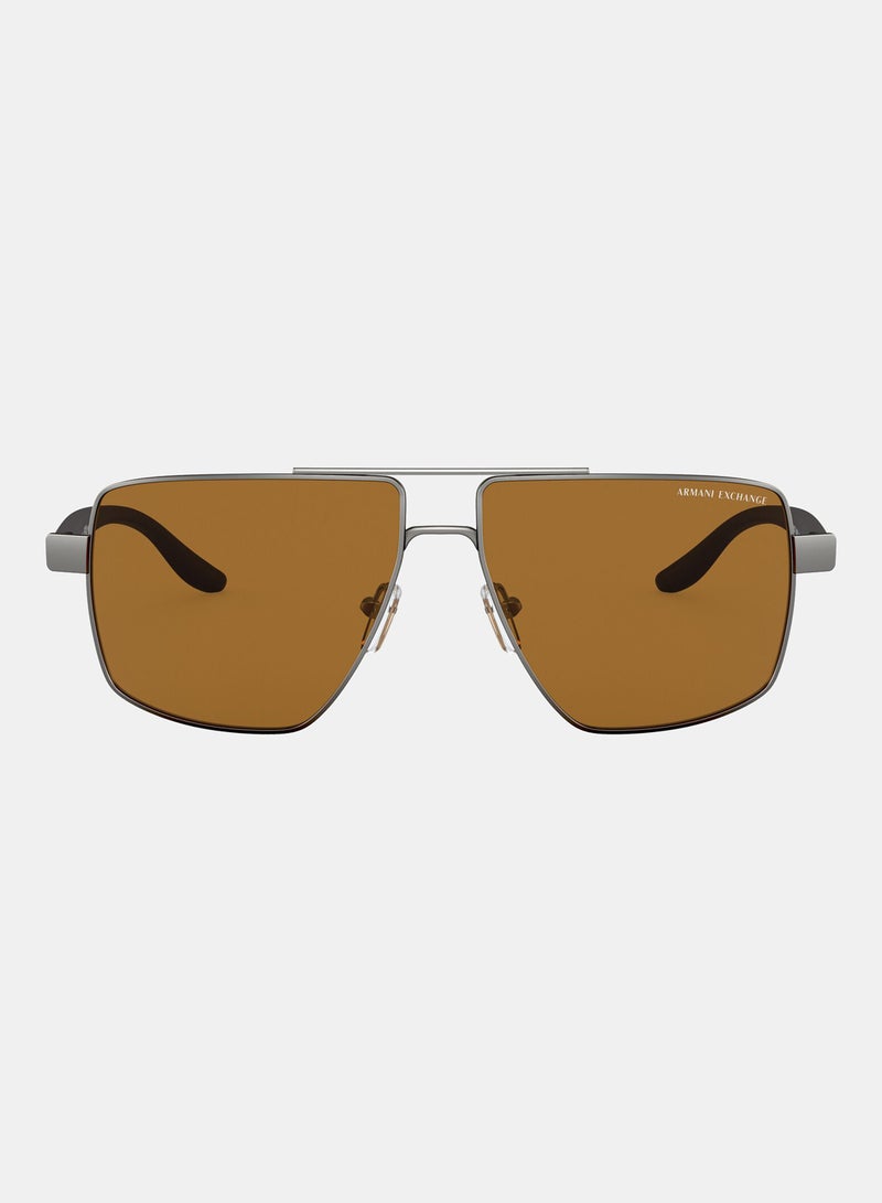 Armani Exchange Full Rimmed Pilot Sunglasses 0AX2037S 60 600383 - Image 1